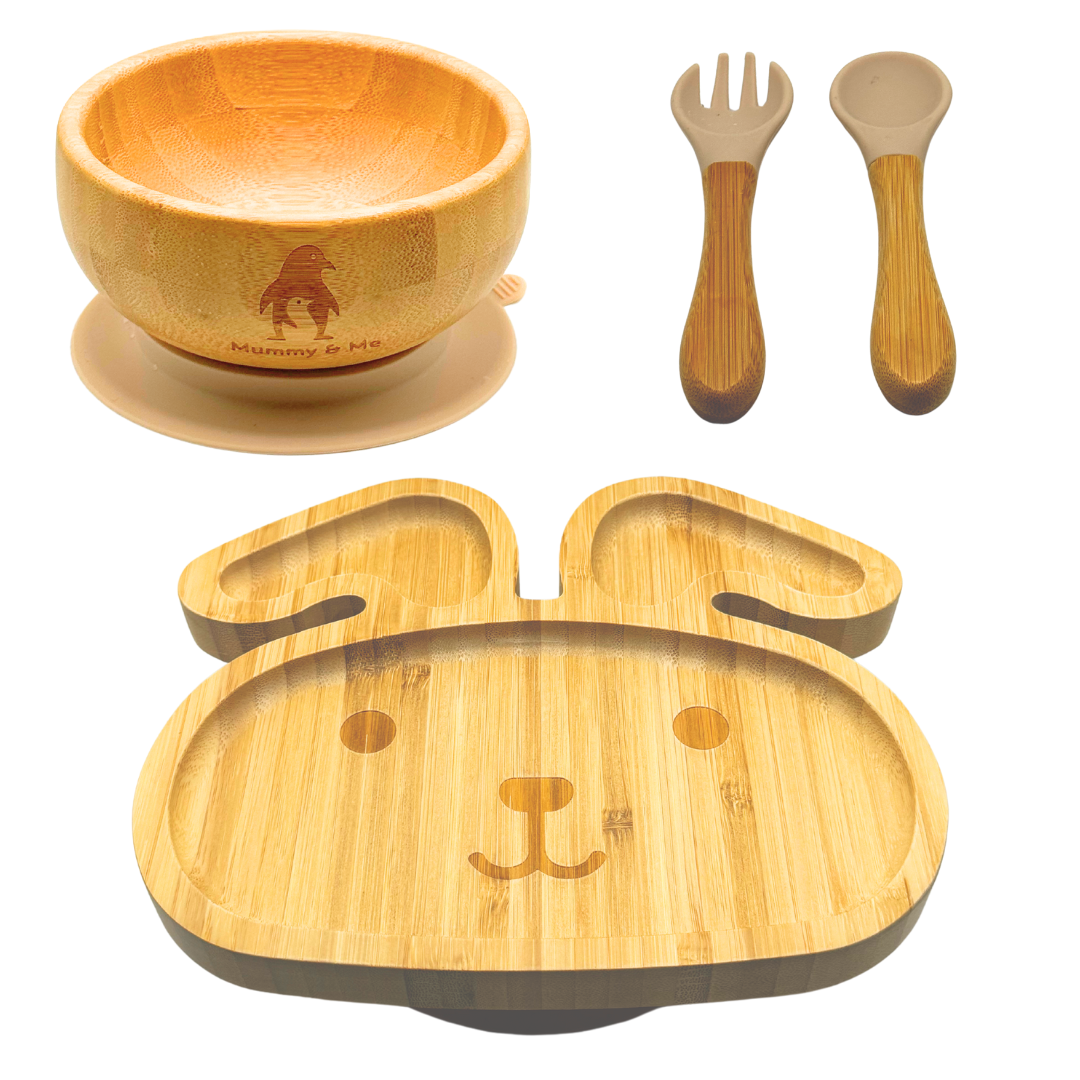 NEW! Beige Rabbit 4 Piece Set